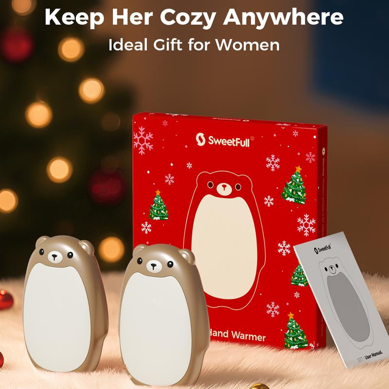 SWEETFULL Hand Warmers Rechargeable - Cute Bear Design, 2 Pack Magnetic Hot Hands, 3 Heat Levels, Portable for Outdoor & Camping, Ideal Christmas Gift-Tiktokshopfalldealsforyou