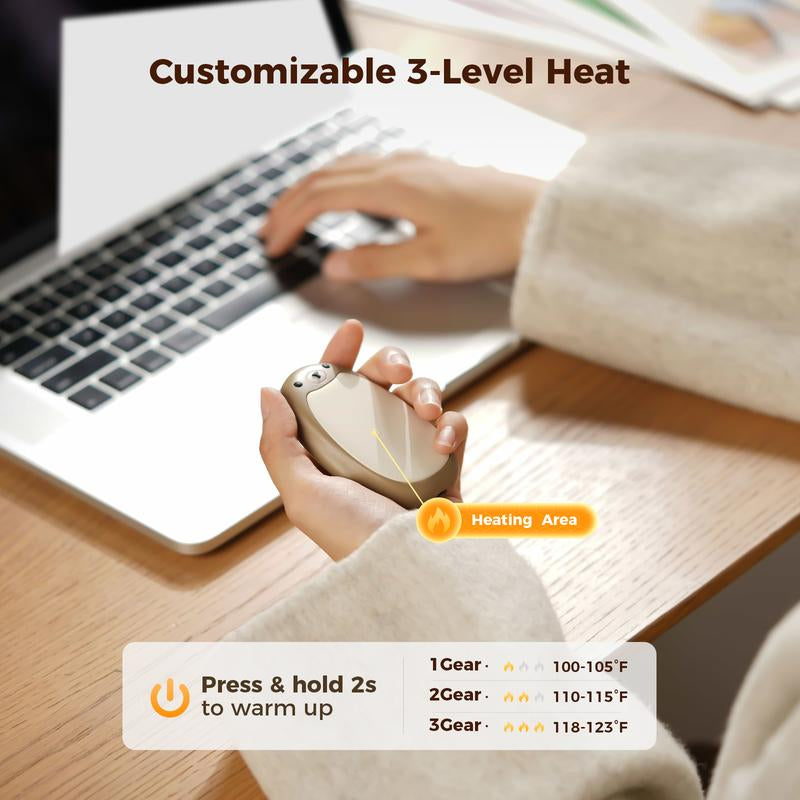 SWEETFULL Hand Warmers Rechargeable - Cute Bear Design, 2 Pack Magnetic Hot Hands, 3 Heat Levels, Portable for Outdoor & Camping, Ideal Christmas Gift-Tiktokshopfalldealsforyou